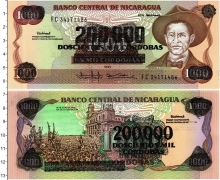 Продать Банкноты Никарагуа 200000 кордоба 1985 