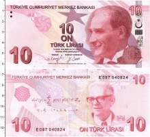Продать Банкноты Турция 10 лир 2009 
