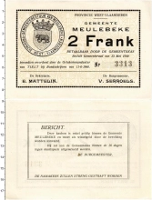 Продать Банкноты Бельгия 2 франка 1940 