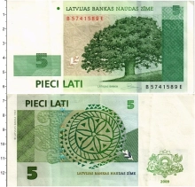 Продать Банкноты Латвия 5 лат 2007 