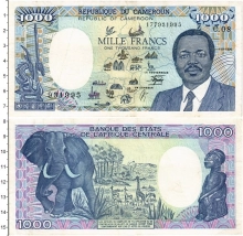 Продать Банкноты Камерун 1000 франков 1990 
