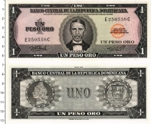 Продать Банкноты Доминиканская республика 1 песо 1977 