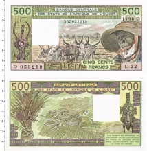Продать Банкноты Западная Африка 500 франков 1985 