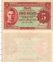 Продать Банкноты Малайя 5 центов 1941 