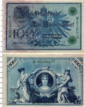 Продать Банкноты Германия 100 марок 1908 