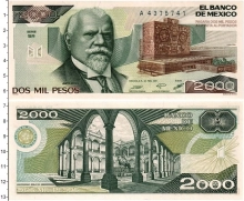 Продать Банкноты Мексика 2000 песо 1989 