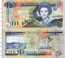 Продать Банкноты Карибы 10 долларов 1993 