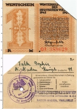 Продать Банкноты Третий Рейх 1 марка 1944 