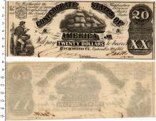 Продать Банкноты США 20 долларов 1861 