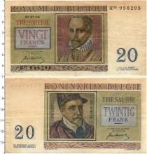 Продать Банкноты Бельгия 20 франков 1956 