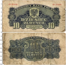 Продать Банкноты Польша 10 злотых 1944 