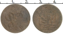 Продать Монеты Нидерландская Индия 1 дьюит 1752 Медь