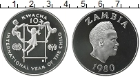 Продать Монеты Замбия 10 квач 1980 Серебро