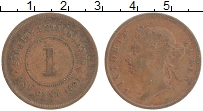 Продать Монеты Стрейтс-Сеттльмент 1 цент 1887 Медь
