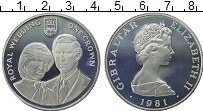 Продать Монеты Гибралтар 1 крона 1981 Серебро