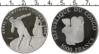 Продать Монеты Конго 1000 франков 1999 Серебро