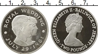 Продать Монеты Остров Джерси 2 фунта 1981 Серебро