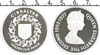 Продать Монеты Гибралтар 25 пенсов 1977 Серебро