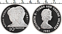 Продать Монеты Теркc и Кайкос 10 крон 1981 Серебро