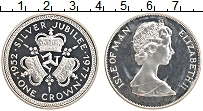 Продать Монеты Остров Мэн 1 крона 1977 Серебро