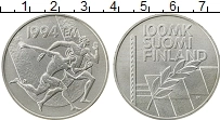 Продать Монеты Финляндия 100 марок 1994 Серебро