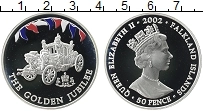 Продать Монеты Фолклендские острова 50 пенсов 2002 Серебро