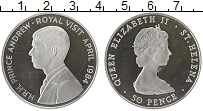 Продать Монеты Остров Святой Елены 50 пенсов 1984 Серебро