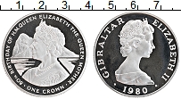 Продать Монеты Гибралтар 1 крона 1980 Серебро
