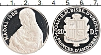 Продать Монеты Андорра 20 динерс 1985 Серебро