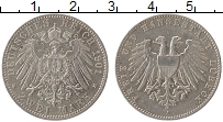 Продать Монеты Любек 2 марки 1906 Серебро