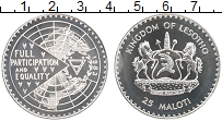 Продать Монеты Лесото 25 малоти 1983 Серебро