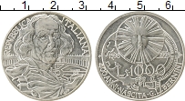 Продать Монеты Италия 1000 лир 1998 Серебро