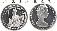 Продать Монеты Острова Кука 2 доллара 1973 Серебро