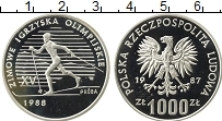 Продать Монеты Польша 1000 злотых 1988 Серебро