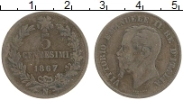 Продать Монеты Италия 5 сентесим 1861 Медь