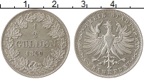 Продать Монеты Франкфурт 1/2 гульдена 1849 Серебро