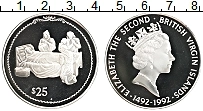 Продать Монеты Виргинские острова 25 долларов 1992 Серебро