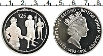 Продать Монеты Виргинские острова 25 долларов 1992 Серебро