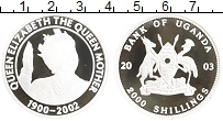 Продать Монеты Уганда 2000 шиллингов 2003 Серебро