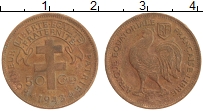 Продать Монеты Экваториальные Африканские территории 50 сентим 1943 Бронза