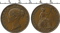 Продать Монеты Великобритания 1/2 пенни 1854 Медь