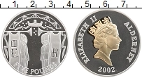 Продать Монеты Олдерни 5 фунтов 2002 Серебро