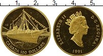 Продать Монеты Канада 100 долларов 1991 Золото
