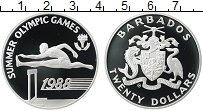 Продать Монеты Барбадос 20 долларов 1988 Серебро