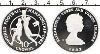 Продать Монеты Теркc и Кайкос 10 крон 1982 Серебро
