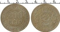 Продать Монеты Бразилия 200 рейс 1862 Серебро