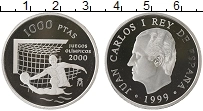 Продать Монеты Испания 1000 песет 1999 Серебро