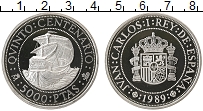 Продать Монеты Испания 5000 песет 1989 Серебро