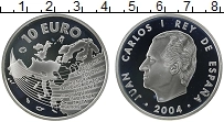 Продать Монеты Испания 10 евро 2004 Серебро