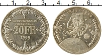 Продать Монеты Швейцария 20 франков 1999 Серебро